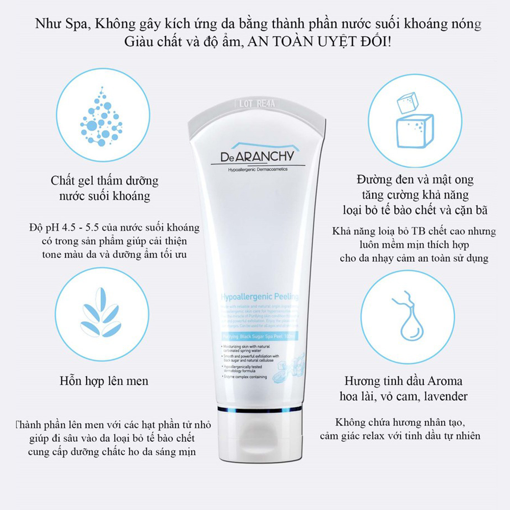 Gel Tẩy Tế Bào Chết DeARANCHY Purifying Black Sugar Spa Fill 100ml 