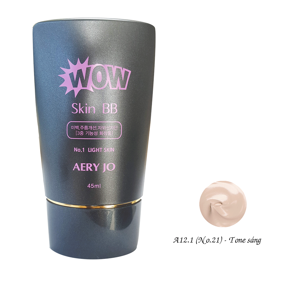Aery Jo Wow Skin BB No 21 SPF 30PA +++ Tông Sáng 45ml