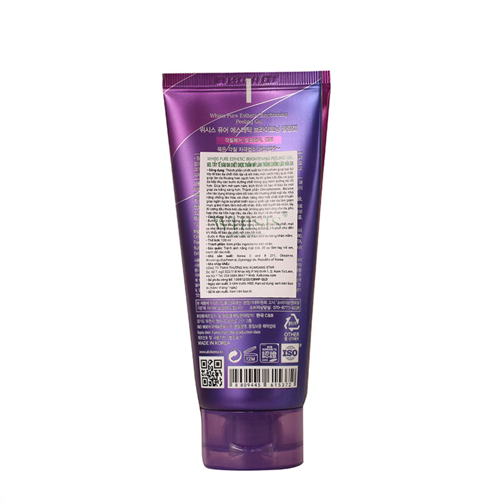Gel Tẩy Tế Bào Chết Làm Trắng Chống Lão Hóa Whisis 120ml