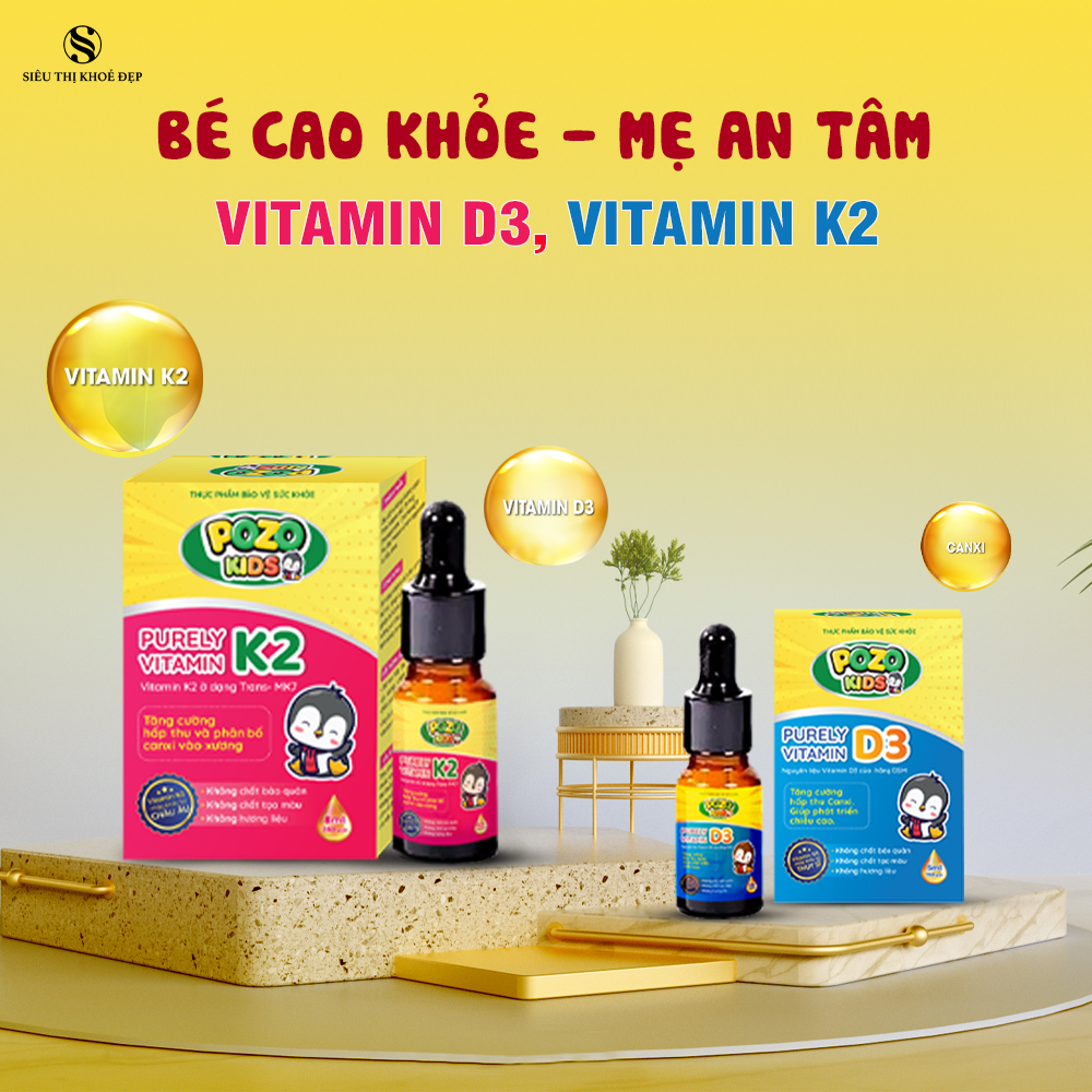 Bộ Đôi Vitamin D3 Và Vitamin K2 Pozokids